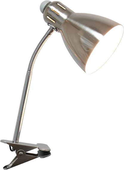 Simple Designs LD2016-BSN Adjustable Clip Light Desk Lamp, Brushed Nickel (Pack of 6) - LeafyLoom