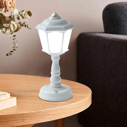 Mini Desk lamp Vintage, LED Desk Lamp Dimmable Table Lamp Reading Lamp with USB Charging Port, Sensitive Control, Eye-Caring Office Lamp,Very Beautiful Decorative Desk lamp (White) - LeafyLoom