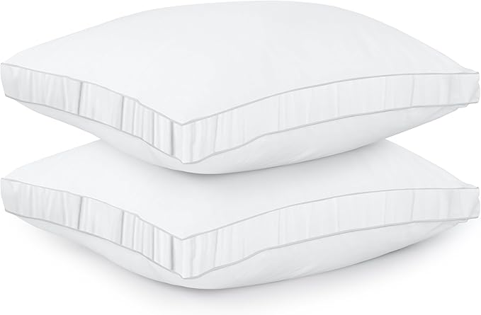 Utopia Bedding Bed Pillows for Sleeping European Size (White), Set of 8, Cooling Hotel Quality, Gusseted Pillow for Back, Stomach or Side Sleepers - LeafyLoom