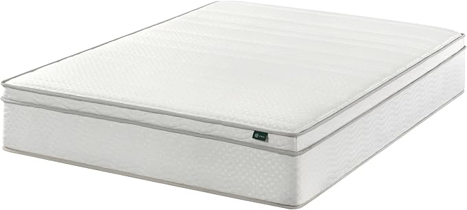 ZINUS 12 Inch Foam and Spring Hybrid Mattress [New Version], Full, Fiberglass free, Medium Firmness, Durable Support, Certified Safe Foams & Fabric, Mattress in A Box - LeafyLoom