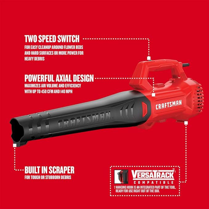 CRAFTSMAN CMEBL710 9 Amp Corded Axial Blower - LeafyLoom