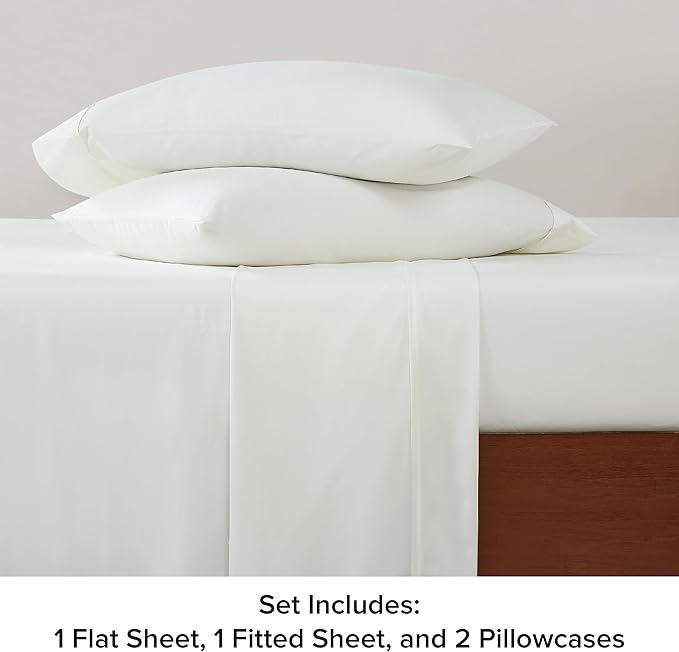 UGG 11787 Alahna Full Bed Sheets and Pillowcases 4-Piece Set Sleep in Luxury Machine Washable Deep Pockets Wrinkle-Resistant Breathable Cozy Comfort Silky Cooling Sheets, Full, White - LeafyLoom