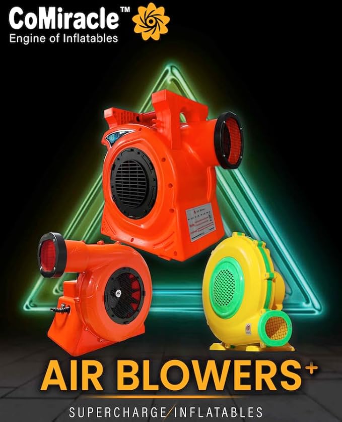 CoMiracle Air Blowers, 550 Watt Inflatable Bounce House Air Blower, Outdoor Inflatable Castle and Jump Slides Blower - LeafyLoom