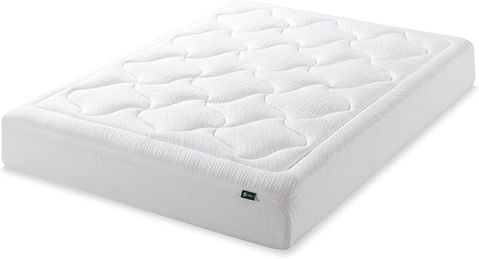 ZINUS 10 Inch Cloud Memory Foam Mattress, Queen, Fiberglass Free, Pressure Relieving, Mattress in A Box, CertiPUR-US Certified, White - LeafyLoom