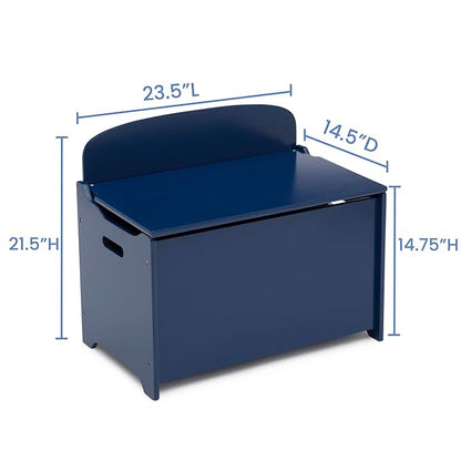 Delta Children MySize Deluxe Toy Box, Deep Blue - LeafyLoom