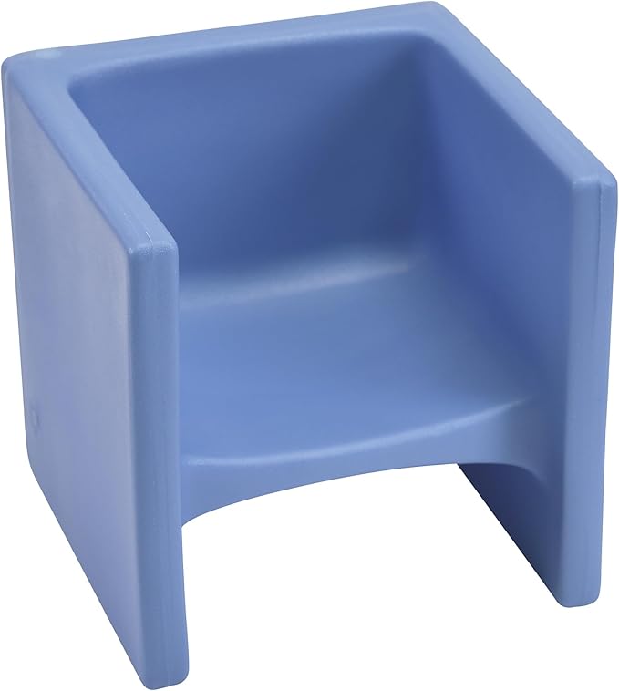 Children's Factory 3-in-1 Cube Chair for Kids, Flexible Seating Classroom Furniture, 1-Pack, Sky Blue - LeafyLoom