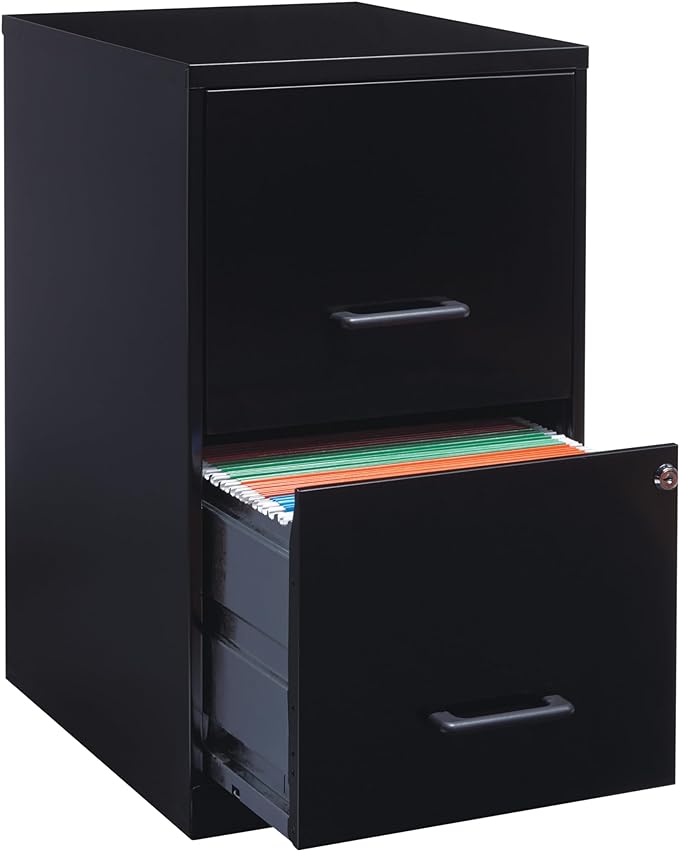 Lorell 14341 18 Deep 2-Drawer File Cabinet, Black - LeafyLoom