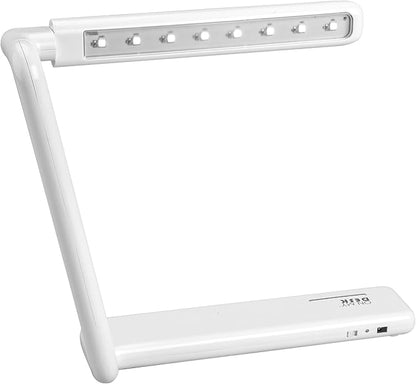 On My Desk Folding LED Rechargeable Lamp, 10.5", White - LeafyLoom