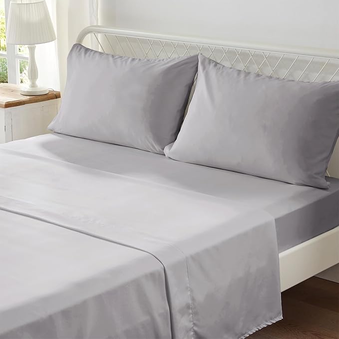 Anluoer Full Comforter Set 7 Pieces, Grey Tufted Bed in a Bag with comforters and sheets, All Season Bedding Sets with 1 Comforter, 2 PillowShams, 2 Pillowcases, 1 Flat Sheet, 1 Fitted Sheet - LeafyLoom