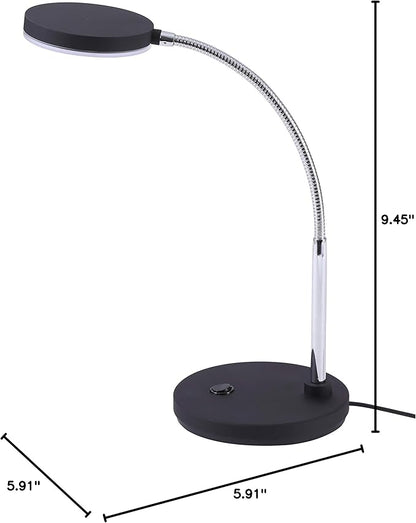 Bostitch Office LED Metal Gooseneck Desk Lamp, Flicker Free, Adjustable Head (VLED1800BK), Black - LeafyLoom