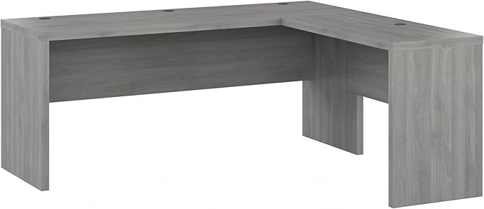 Bush Business Furniture Echo L Shaped Computer Desk, 72W, Modern Gray - LeafyLoom