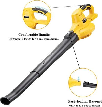 Cordless Leaf Blower Compatible for Dewalt 20V Max Battery(𝐁𝐚𝐭𝐭𝐞𝐫𝐲 & 𝐂𝐡𝐚𝐫𝐠𝐞𝐫 𝐍𝐨𝐭 𝐈𝐧𝐜𝐥𝐮𝐝𝐞𝐝), Electric Handheld Lightweight Leaf Blower for Lawn Care & Yard Cleaning - LeafyLoom