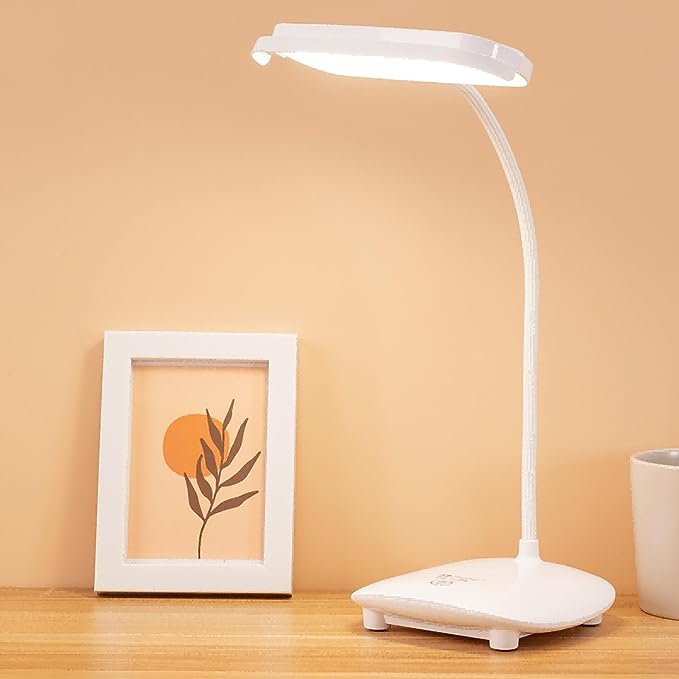 Cordless Desk Table Lamp Reading Light 40 Led Rechargeable Big Battery, Touch 3 Modes,2 Ways Power,Dimmable,Gooseneck,Small Portable Bedroom Bedside Lamp - LeafyLoom