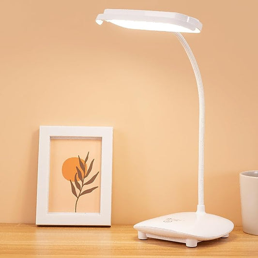 Cordless Desk Table Lamp Reading Light 40 Led Rechargeable Big Battery, Touch 3 Modes,2 Ways Power,Dimmable,Gooseneck,Small Portable Bedroom Bedside Lamp - LeafyLoom