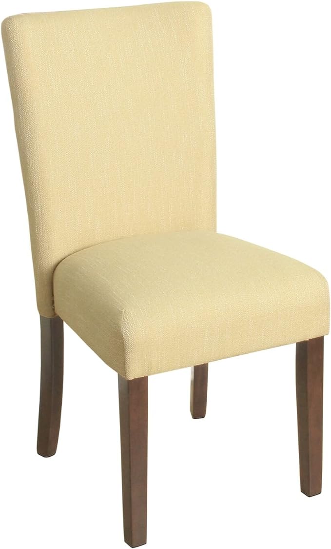 HomePop Parsons Classic Upholstered Accent Dining Chair, Single Pack, Yellow - LeafyLoom