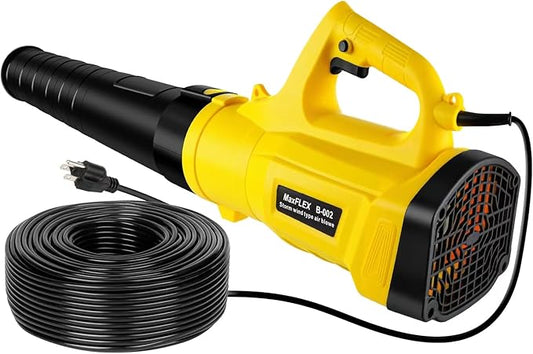 Leaf Blower, 3000W High Power Turbine Handheld Electric Leaf Blower, with 82 feet Extra Long Power Cord, 6-Gear Wind Speed Regulation, for Lawn Care, Yard, Garage, Patio, Blowing Leaves and Snow - LeafyLoom