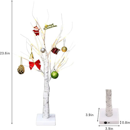 23.6" Fairy Light Tree for Christmas Decor, Tabletop Bonsai Night Lights for Bedroom Decor, Home Decorations, battery operated christmas lights, tree lamp - LeafyLoom