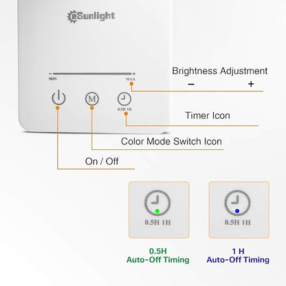 Desk Lamp, Desk Light, Dimmable Table Lamp, 7W, 5 Color Modes, 6 Brightness Levels, Touch Control, Memory Function, LED Foldable Led Lamp for Reading, Working, Office, Study (Silver) - LeafyLoom