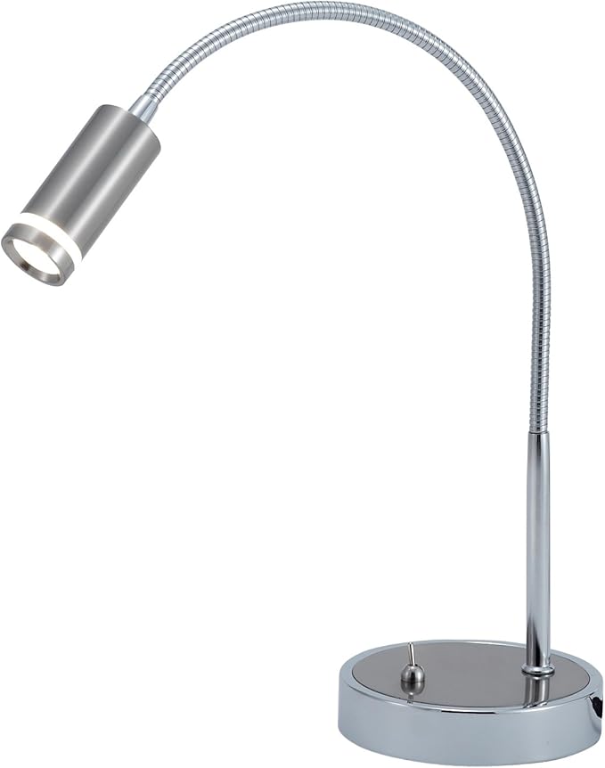 Adesso 3174-22 Eos Mini LED Desk Lamp, Satin Steel - LeafyLoom