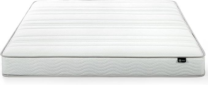 ZINUS 6 Inch Foam and Spring RV Mattress, Short Queen Size for RVs, Campers & Trailers, Mattress in A Box, White - LeafyLoom