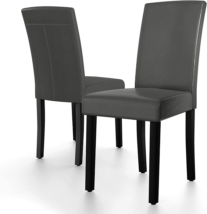 NicBex Dining Chair Set of 2, Accent Parsons Diner Chairs by Side Table for Home Kitchen, Living Room, Grey - LeafyLoom