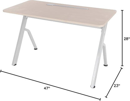 ApexDesk 47" Computer Desk, Modern Simple Style Desk for Home Office, Study Student Writing Desk - Oak - LeafyLoom