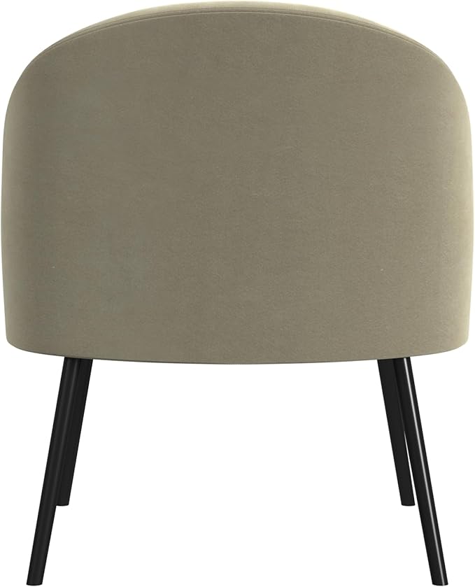 HomePop Upholstered Modern Living Room & Bedroom | Decorative Home Furniture Accent Chair, Taupe velvet - LeafyLoom