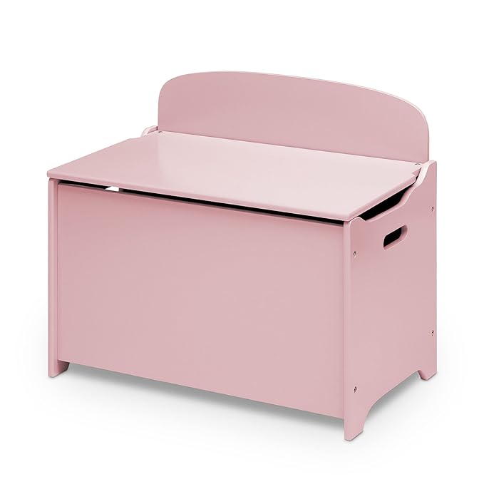 Delta Children MySize Deluxe Toy Box, Dusty Rose - LeafyLoom