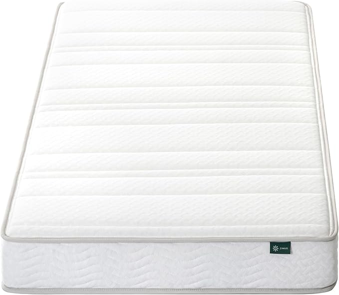 Zinus 6 Inch Foam and Spring Hybrid Mattress [New Version], Twin, Fiberglass free, Medium Firmness, Durable Support, Certified Safe Foams & Fabric, Mattress in A Box - LeafyLoom