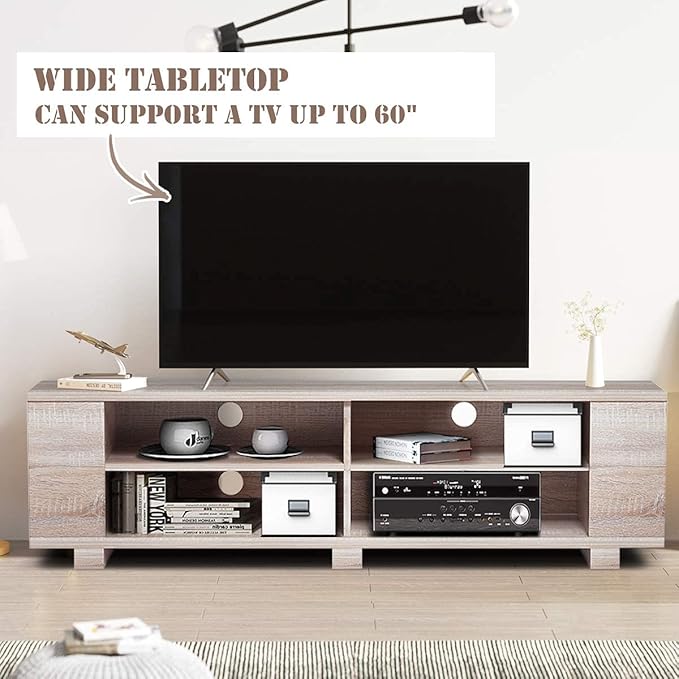 Wood TV Stand, Large - LeafyLoom