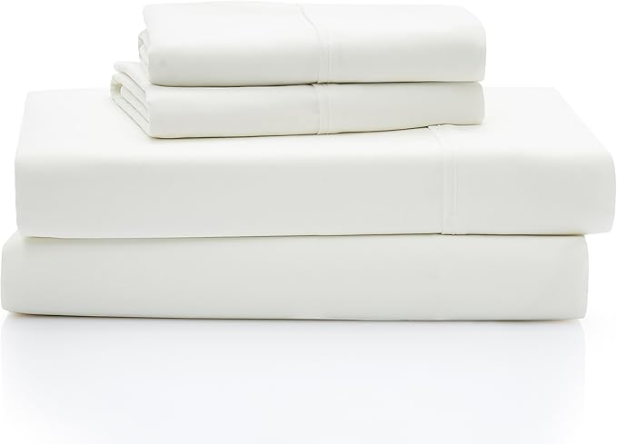 UGG 11787 Alahna Full Bed Sheets and Pillowcases 4-Piece Set Sleep in Luxury Machine Washable Deep Pockets Wrinkle-Resistant Breathable Cozy Comfort Silky Cooling Sheets, Full, White - LeafyLoom