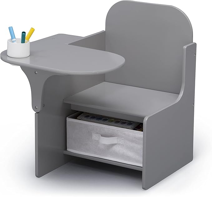 Delta Children MySize Chair Desk With Storage Bin, Grey - LeafyLoom