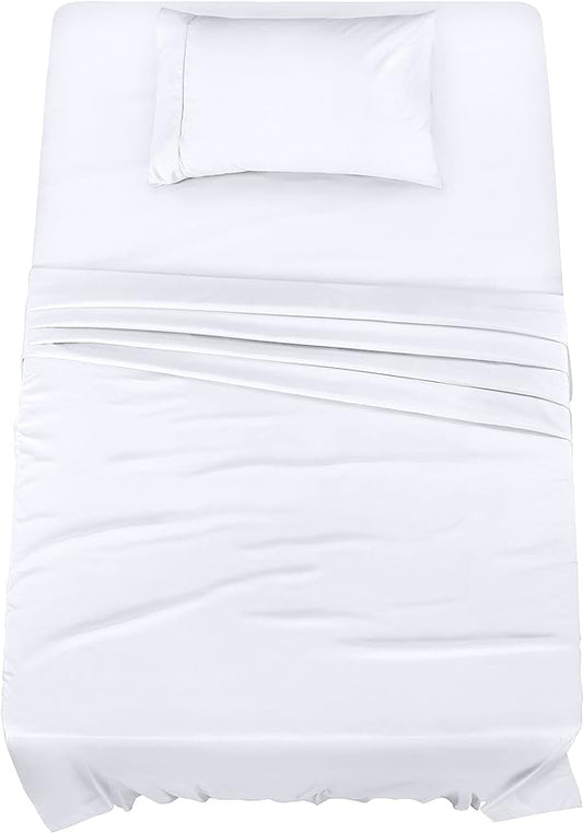 Utopia Bedding Twin XL Sheets - 3 Piece Bedding - Brushed Microfiber - Shrinkage and Fade Resistant - Easy Care (Twin XL Twin Extra Long White) - LeafyLoom