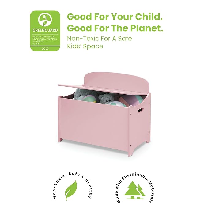 Delta Children MySize Deluxe Toy Boxes, Dusty Rose and Deep Blue - LeafyLoom