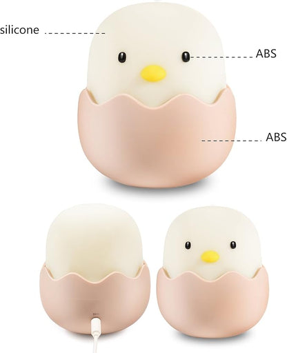 Kids Night Light, Cute Creative Egg Shell Baby Night Light with Touch Sensor, Nursery Night Lights, Kawaii Desk Accessories, Room Decor for Boys Girls Kids Gifts - LeafyLoom