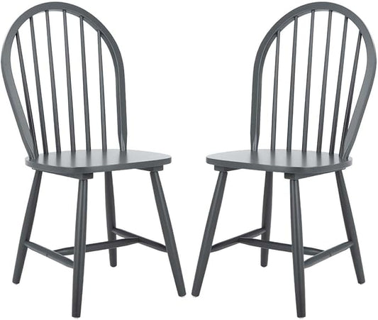 Safavieh Home Camden Farmhouse Grey Spindle Back Dining Chair, Set of 2 - LeafyLoom