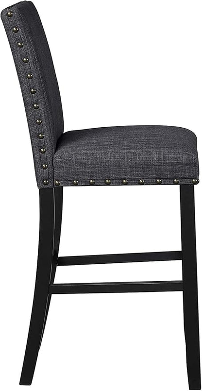 New Classic Furniture Crispin Counter Chair, Granite - LeafyLoom