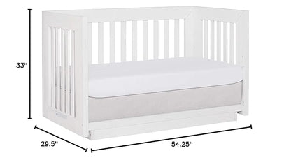 Dream On Me Evolur Maddox Modern Crib, Weathered White - LeafyLoom