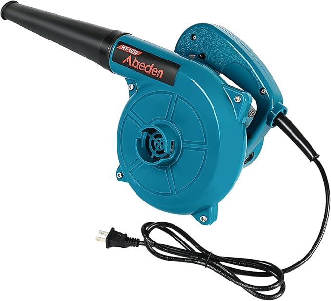 Corded Electric Leaf Blower,2 in 1 Small Handheld Lightweight Sweeper/Vacuum,110V 400W Portbale Blower for Leaf/Snow/Dust Blowing (Blue) - LeafyLoom