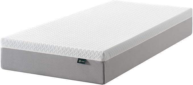 ZINUS 10 Inch Green Tea Essential Memory Foam Mattress [New Version], Twin, Fiberglass Free, Medium Feel, Breathable Airflow Memory Foam, Certified Safe Foams & Fabric, Mattress in A Box - LeafyLoom