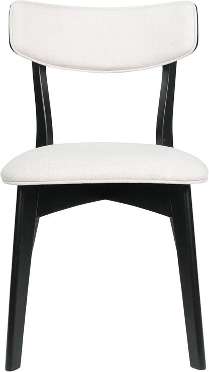 Christopher Knight Home Chazz Dining Chair, 19.75 "W x 19.75 "D x 31 "H, Chaz,Light Beige/Matte Black - LeafyLoom