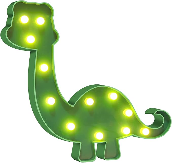 Dinosaur Night Light Nursery Decor Party Decoration,Childen Kids Bedroom Decorative Table Lamps, Marquee Animal Sign,Birthday Gifts for Kids/Boys - LeafyLoom