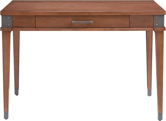 Leick Home 84401 Laptop Desk with Drawer in Aged Barrel 1 Drawer in Aged Barrel - LeafyLoom