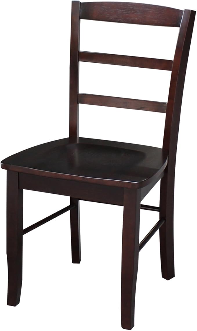 International Concepts Madrid Ladder Back Chair, Java, Rich Mocha - LeafyLoom