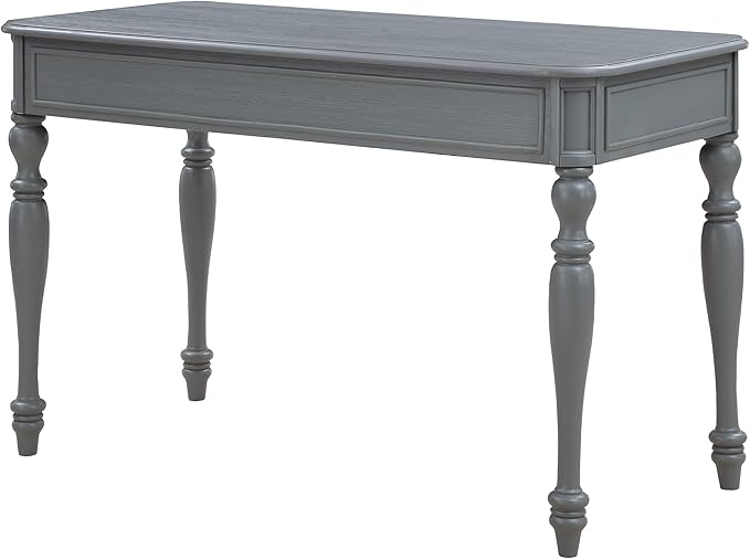 OSP Home Furnishings Country Meadows 48 Inch Writing Desk with Drawer, Plantation Grey - LeafyLoom