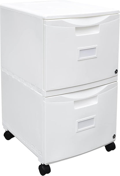 Storex 61316U01C File Cabinet, 1-Pack, White - LeafyLoom