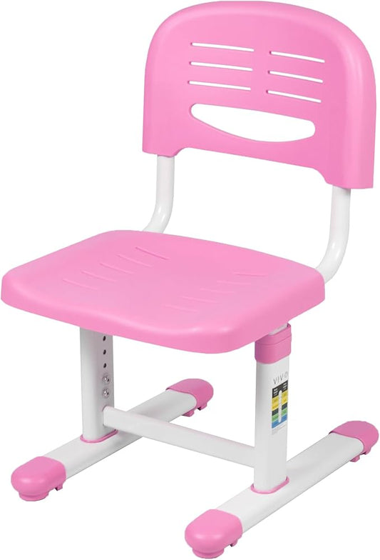 VIVO Height Adjustable Kids Desk Chair, Chair Only, Designed for Interactive Workstation, Universal Children's Ergonomic Seat, Pink, DESK-V201P-CH - LeafyLoom