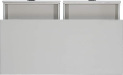 Linon Grey 2-Drawer Writing Jaycee Desk - LeafyLoom