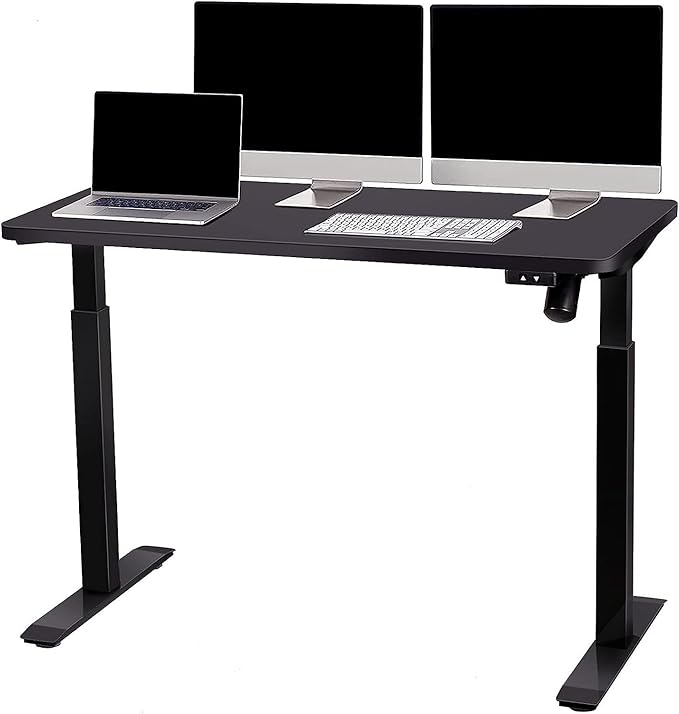 NicBex Laik-DW-00079-DX Desks, 48" W x 24" D x 28" H, Black - LeafyLoom