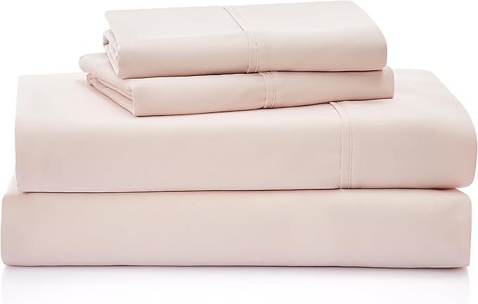 UGG 11797 Alahna Full Bed Sheets and Pillowcases 4-Piece Set Sleep in Luxury Machine Washable Deep Pockets Wrinkle-Resistant Breathable Cozy Comfort Silky Cooling Sheets, Full, Shell - LeafyLoom